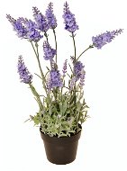 EverGreen Lavender 16 Flowers in a Pot, Height of 38cm, Colour Light Purple - Artificial Flower