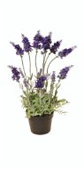 EverGreen Lavender 16 Flowers in a Pot, Height of 38cm, Dark Purple. Colour - Artificial Flower