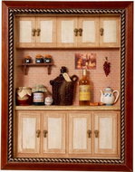 EverGreen® 3D Plastic Picture in a Wooden Glazed Frame, size of  46 x 36 x 7cm (hxwxd), Colour - Decoration