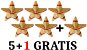 EverGreen set® Star glitter h. 11 cm, Set 5+1 Gratis - Christmas Ornaments