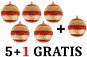 EverGreen set® Glitter balls diameter 7 cm, Set 5+1 Gratis - Christmas Ornaments