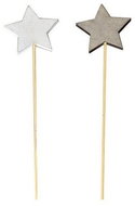 EverGreen set® Star plug 7cm, wooden, h.28, Set 11+1 Gratis - Christmas Decoration