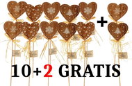 EverGreen set® Wooden heart 7 cm, set 11+1 Gratis - Christmas Decoration