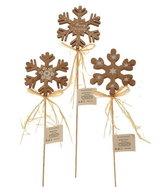EverGreen set® Wooden snowflake 7 cm, set 11+1 Gratis - Christmas Decoration