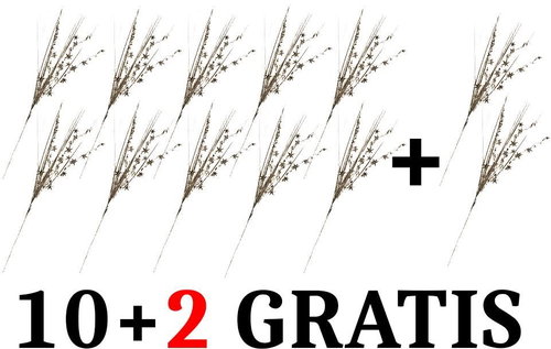 EverGreen set® Foil grass with stars h. 45 cm - Set Set 10+2 Gratis - Artificial Flower - Main image