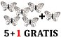 EverGreen set® Butterfly on clip x 1 pc, h. 14 cm - Set of 5 +1 Gratis - Christmas Ornaments