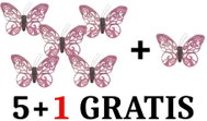 EverGreen set® Butterfly on clip x 1 pc, h. 14 cm - Set of 5 +1 Gratis - Christmas Ornaments