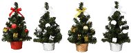 EverGreen Stolní stromek dekorovaný kuličkami, balíčky a bobulkami, s mašlí, výška 25 cm - Vánoční dekorace