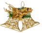 EverGreen Feli dekoráció fém csengőkkel és csillámmal, 30 cm magas - Karácsonyi díszítés