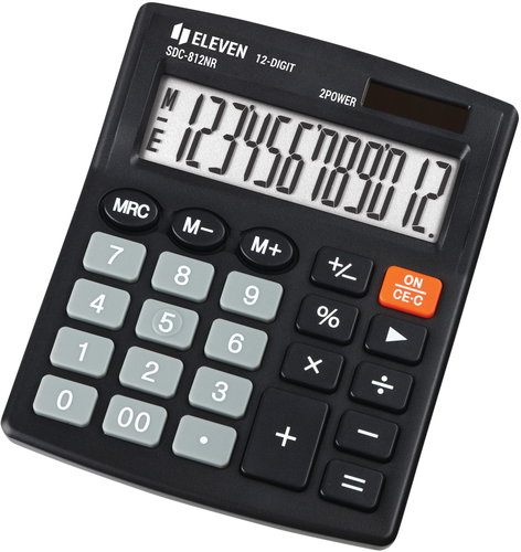 ELEVEN SDC-812NR Black - Calculator - Main image