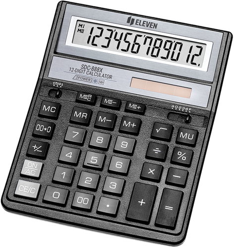 ELEVEN SDC-888X-BK Black - Calculator - Main image