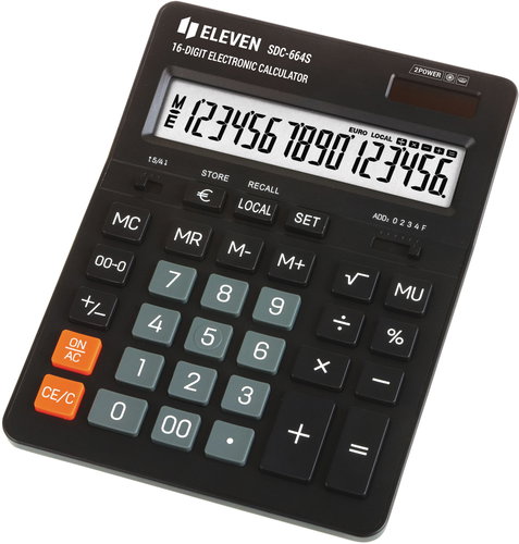 ELEVEN SDC664S Black - Calculator - Main image