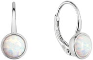 EVOLUTION GROUP 11467.1 white synthetic opal ag earrings 6 mm (AG 925 / 1000; 1 g) - Earrings