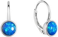 EVOLUTION GROUP 11467.3 blue synthetic opal ag earrings 6 mm (AG 925 / 1000; 1 g) - Earrings