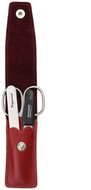 GLOBOS Travel leather manicure set 105-86 red - Manicure Set