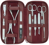 GLOBOS Ladies leather manicure 1175-86 burgundy red - Manicure Set