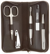 GLOBOS Leather manicure set 950-76 black - Manicure Set