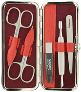 GLOBOS Ladies leather manicure set 1321-86 red - Manicure Set