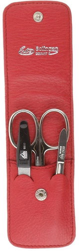 ERBE SOLINGEN travel leather manicure set Siena 9014 red - Manicure Set - Main image