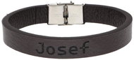 Ewena Brown leather bracelet with the name Joseph - Bracelet