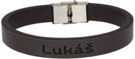 Ewena Brown leather bracelet with the name Luke - Bracelet