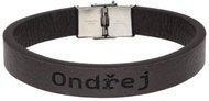 Ewena Brown leather bracelet with the name Andrew - Bracelet