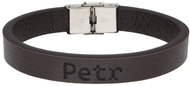 Ewena Brown leather bracelet with the name Peter - Bracelet