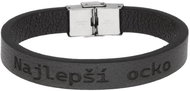 Ewena Leather bracelet black Best Dad - Bracelet