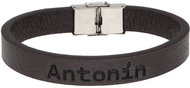 Ewena Brown leather bracelet with the name Antonín - Bracelet