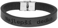 Ewena Leather bracelet black Best Grandpa - Bracelet