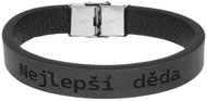 Ewena Leather bracelet black Best Grandpa - Bracelet