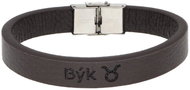 Ewena Brown leather bracelet with Taurus sign - Bracelet