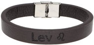 Ewena Brown leather bracelet with sign of the Lion - Bracelet