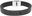 Black leather bracelet with sign of the Fish