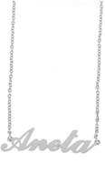 Ewena Steel chain with the name Aneta silver - Chain Necklace