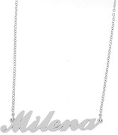 Ewena Steel chain with the name Milena silver - Chain Necklace