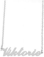 Ewena Steel necklace with the name Victoria silver - Chain Necklace