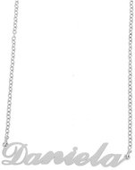 Ewena Steel writing chain with name Daniela silver - Chain Necklace