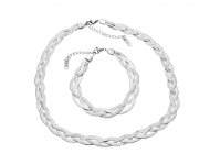 Ewena KM1321 Dámský plochý náhrdelník s náramkem - Jewellery Gift Set