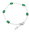 Women's silver bracelet in surgical steel green Akaha
