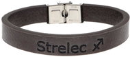 Ewena Brown leather bracelet with Sagittarius sign - Bracelet
