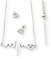 Ewena Surgical Steel Heart ECG Kit, JFD544 - Jewellery Gift Set