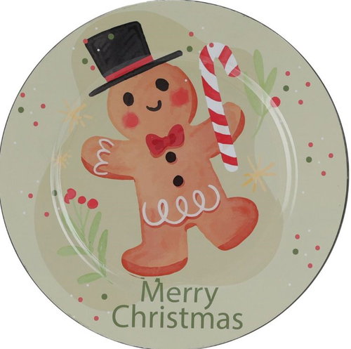 Excellent Houseware Cartoon gingerbread house mat, 33 cm - Christmas Decoration - Main image