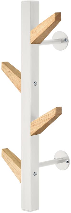 EXCELLIANCE fali fogas, fém + fa, fehér, 50cm