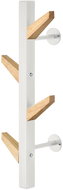 EXCELLIANCE Nástěnný věšák kov a dřevo bílý 50 cm - Věšák