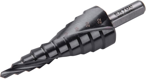 EXTOL INDUSTRIAL step drill with chip breaker, 4–22mm/in 2mm steps, HSS-Co 8701192 - Drill Bit - Main image