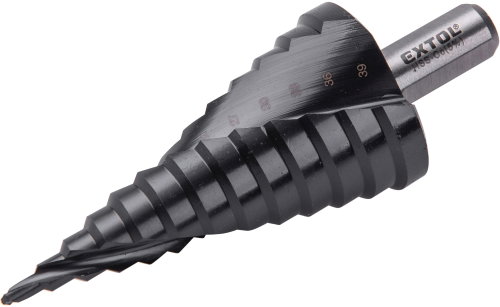 EXTOL INDUSTRIAL Step drill with chip breaker, 4-39mm/in 3mm increments, HSS-Co 8701195 - Drill Bit - Main image