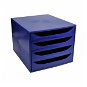 EXACOMPTA 4-zásuvkový, modrý - Drawer Box