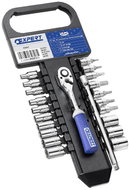 EXPERT 1/4" Socket Set 22-piece on a Rail - Socket Wrench Set