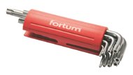 FORTUM furatos TORX L-kulcsok, 9 db-os készlet, 10-50 mm - Torx készlet